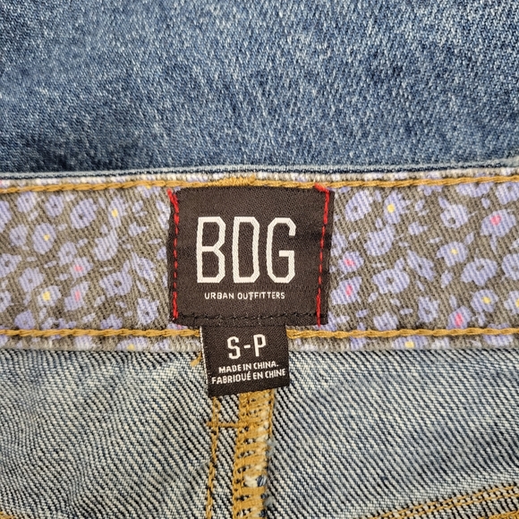 BDG Unique Artsy Boho Chic Patchwork Ashmetrical Denim Mini Skirt S‎ - Picture 5 of 6